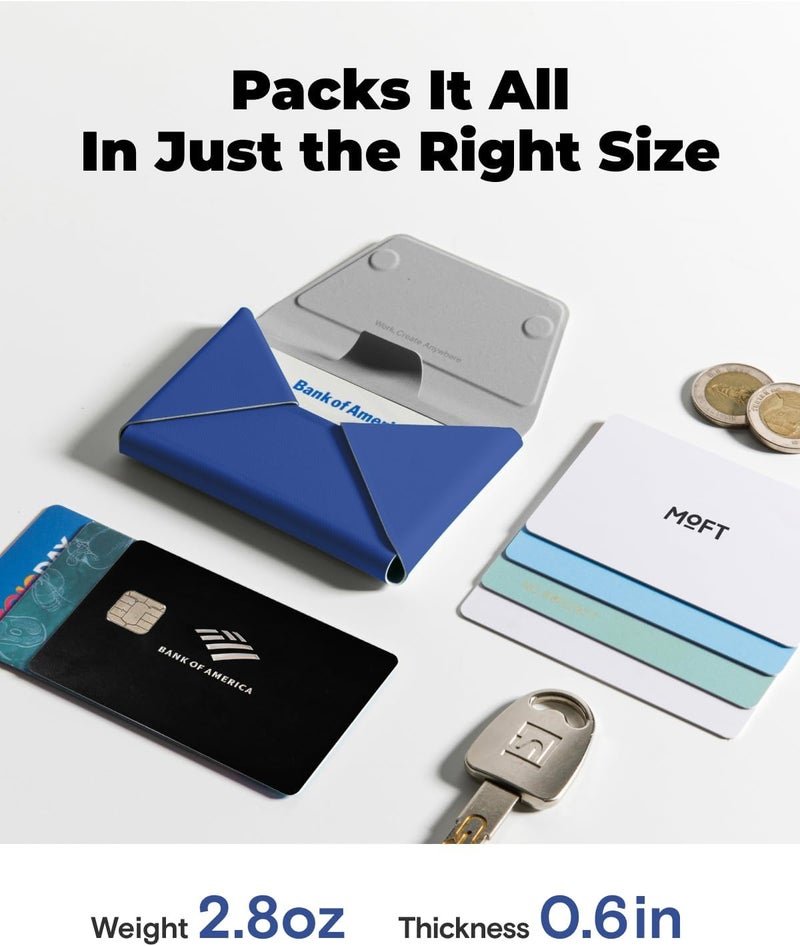 MOFT Magsafe Wallet, 8-Card Holder, Magnetic Phone Stand with Pull to Access Design, RFID Blocking, Angle Adjustment & MOVAS Minimalist Snap Field Wallet for Men Travel Essentials,Sapphire - Image 4